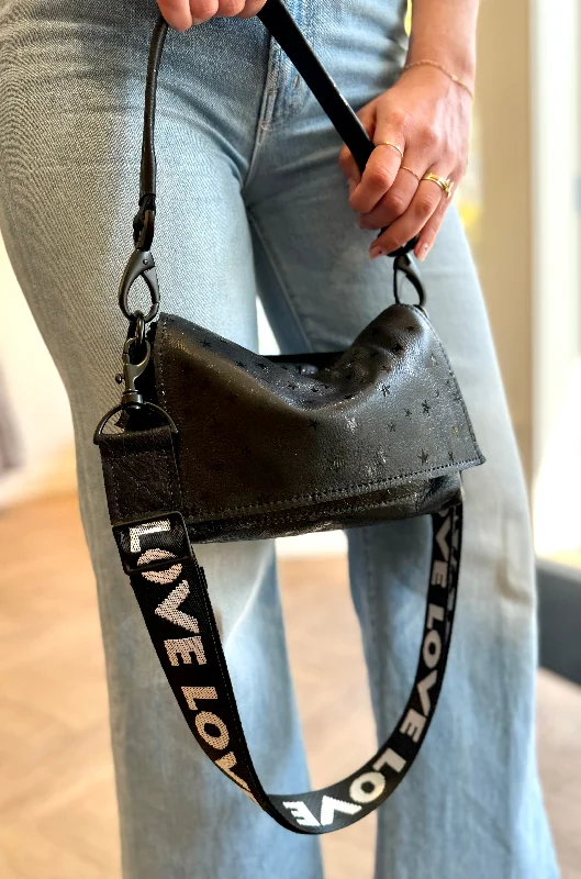Pvc Shoulder Bag in Clear with Glitter for a Fun and Modern LookMadison Shoulder bag