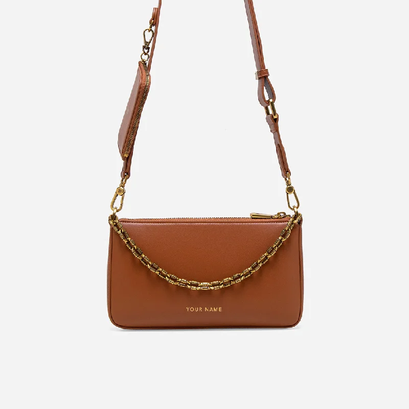 Suede Shoulder Bag in Pink with Tassel Accents for Casual OutingsMae Chain Pochette