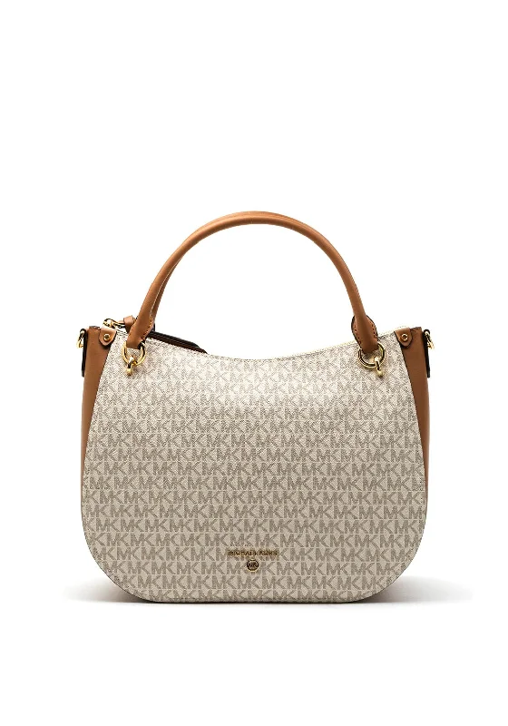 Printed Silk Shoulder Bag in Red for a Pop of ColorMICHAEL Michael Kors Harper Satchel Bag, Vanilla & Acorn