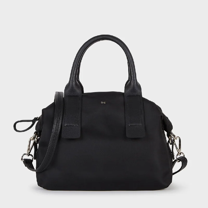 Metallic Shoulder Bag in Gold for Special OccasionsNOLAN MINI NYLON HAND & SLING BAG BLACK