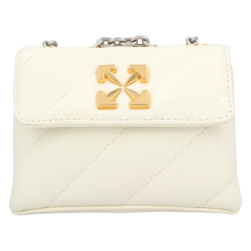 Women's Shoulder Bag with Floral Embroidery in Purple for Spring WalksOff White Jackhammer mini bag