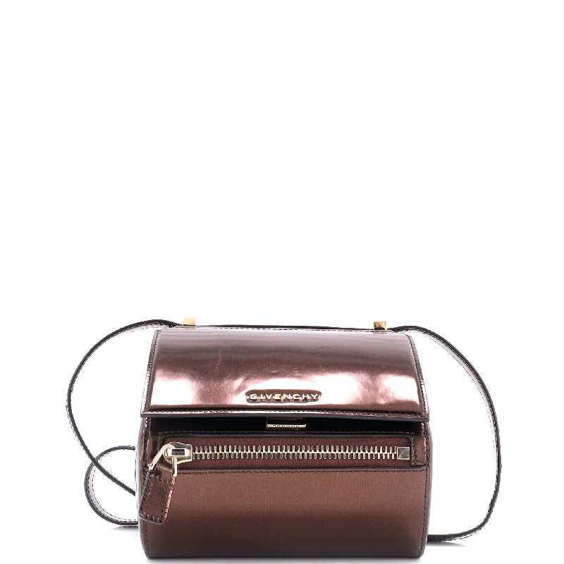 Quilted Leather Crossbody Bag in Cream for a Classic and Elegant AppearancePandora Box Bag Patent Mini