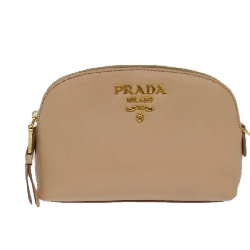 Women's Faux Fur Clutch in White for Winter BallsPrada  Leather Clutch Bag (Pre-Owned)