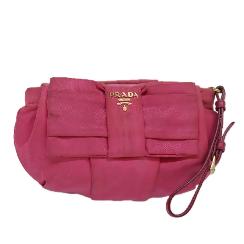 Velvet Clutch Bag in Burgundy with Crystal Embellishments for Formal DinnersPrada  Synthetic Clutch Bag (Pre-Owned)