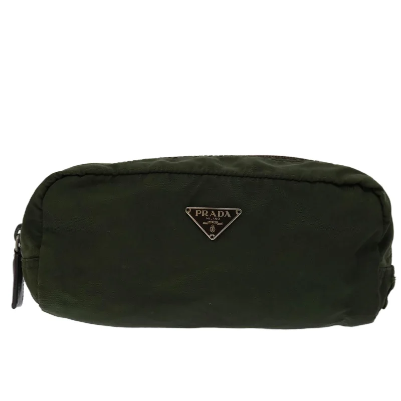 Snake - Skin Effect Clutch in Green for Exotic PartiesPrada Tessuto  Synthetic Clutch Bag (Pre-Owned)