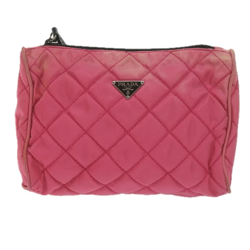 Women's Faux Fur Clutch in White for Winter BallsPrada Tessuto  Synthetic Clutch Bag (Pre-Owned)