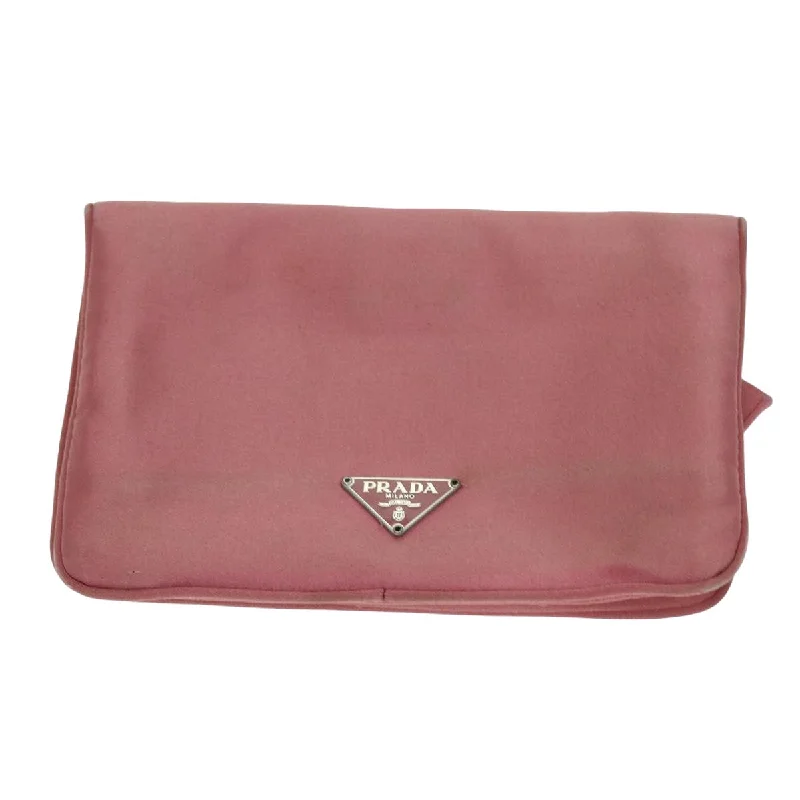 Snake - Skin Effect Clutch in Green for Exotic PartiesPrada Triangle Logo  Silk Clutch Bag (Pre-Owned)