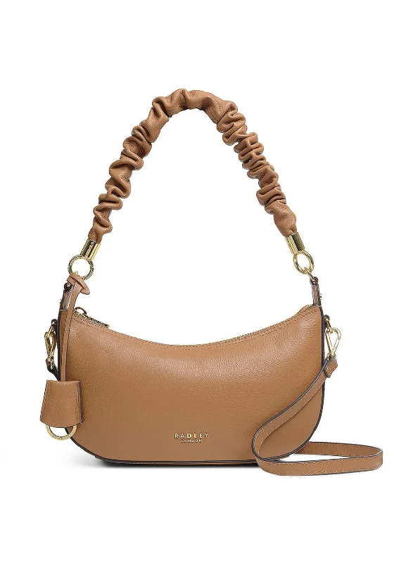 Women's Large Leather Shoulder Bag in Brown with Multiple Compartments for WorkRadley Summerstown Small Ruffle Multiway Bag, Tan