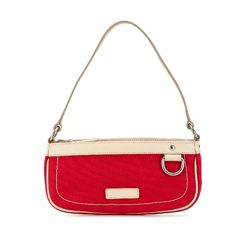 Women's Shoulder Bag with Floral Embroidery in Purple for Spring WalksRed Burberry Canvas Shoulder Bag Women's Shoulder Bag with Floral Embroidery in Purple for Spring WalksRed Burberry Canvas Shoulder Bag