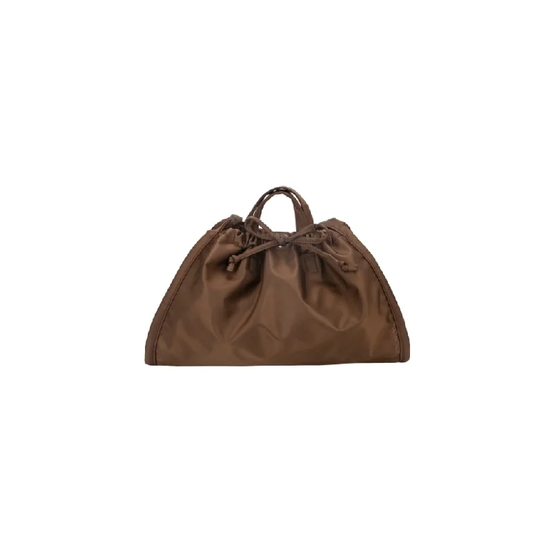 Pvc Shoulder Bag in Clear with Glitter for a Fun and Modern LookSAGE MEDIUM MATTE TWILL - Chocolate Brown