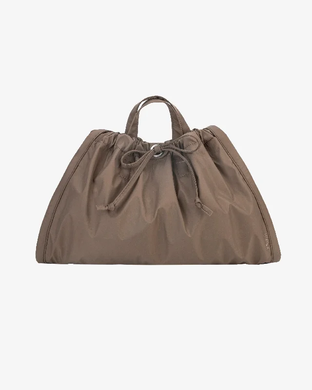 Shoulder Bag with Geometric Pattern in Multicolor for a Contemporary StyleSAGE MEDIUM MATTE TWILL - Cedar Brown