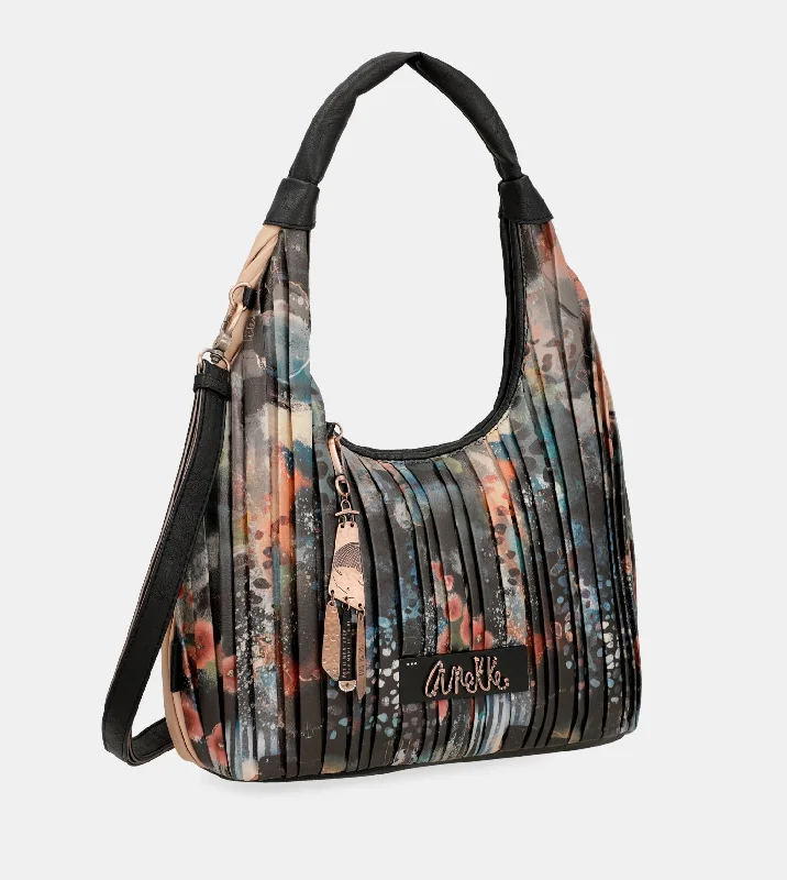 Printed Silk Shoulder Bag in Red for a Pop of ColorShōen Palette double-sided shoulder bag
