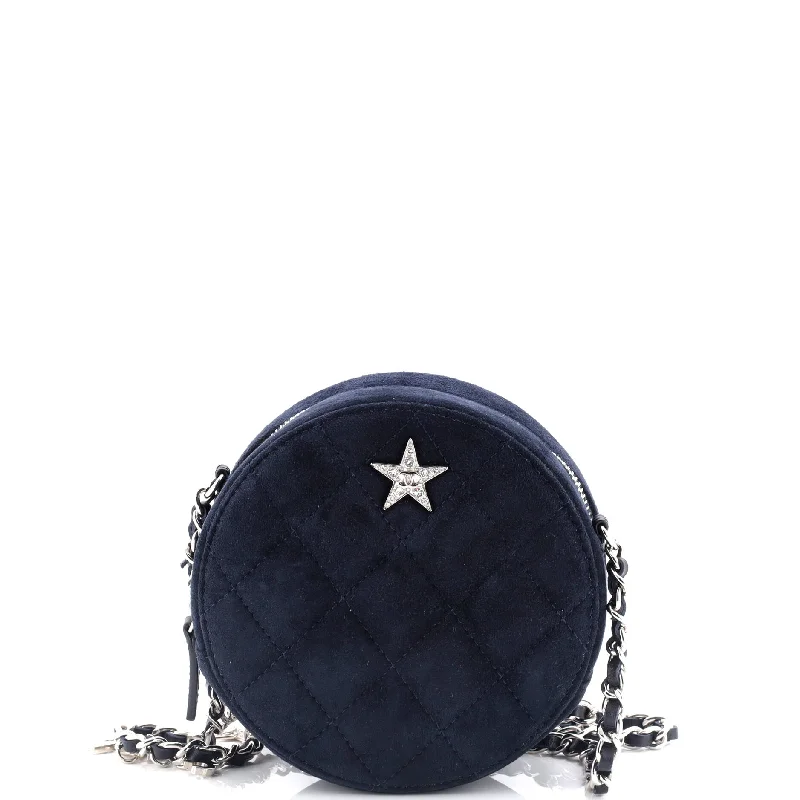 Snake - Skin Effect Clutch in Green for Exotic PartiesStar Round Clutch with Chain Quilted Suede with Crystal Embellished Charms