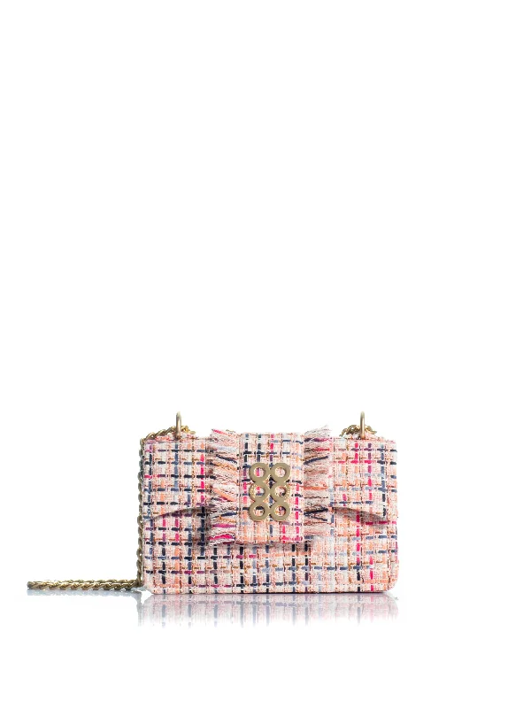 Women's Shoulder Bag with Floral Embroidery in Purple for Spring WalksThe  New Yorker Soho