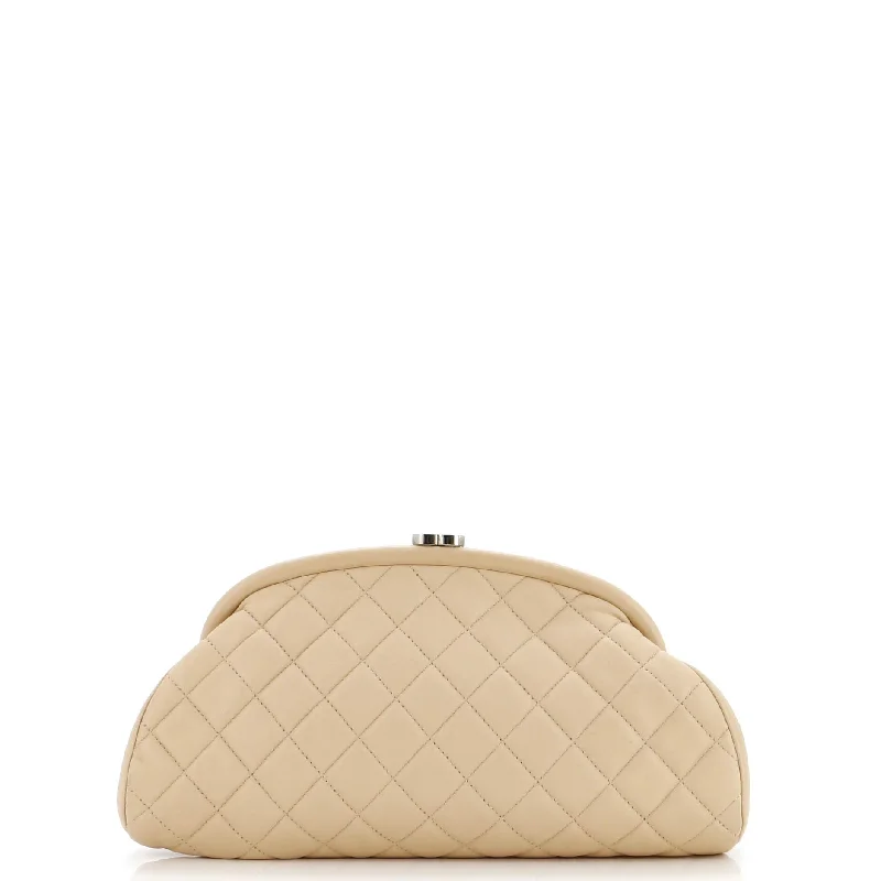 Women's Studded Leather Evening Bag in Black for Rock - n - Roll NightsTimeless Clutch Quilted Lambskin