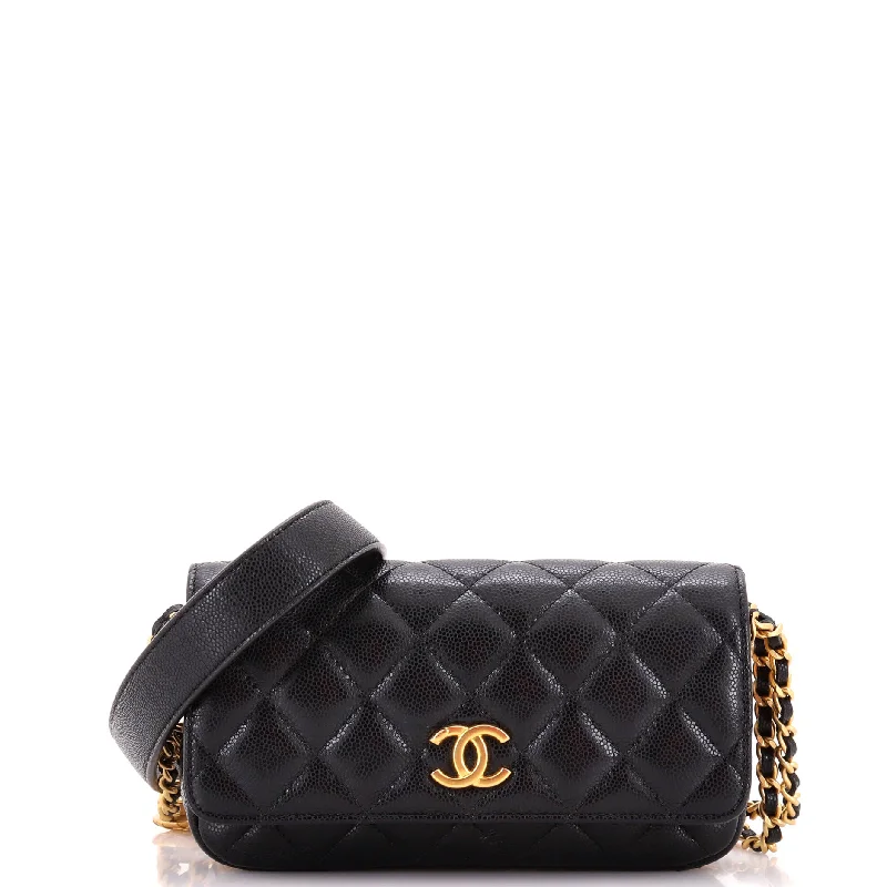 Geometric - Patterned PVC Evening Bag in Multicolor for Trendy Nights OutTwist Your Buttons Flap Clutch with Chain Quilted Caviar
