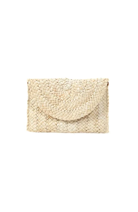 Women's Studded Leather Evening Bag in Black for Rock - n - Roll NightsVacay Vibes Fold Over Straw Clutch Women's Studded Leather Evening Bag in Black for Rock - n - Roll NightsVacay Vibes Fold Over Straw Clutch