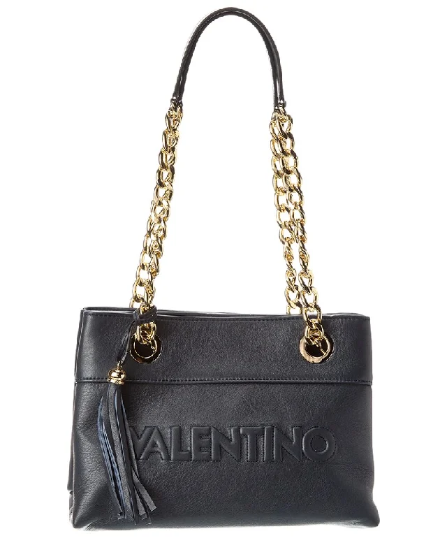 Quilted Shoulder Bag in Cream for a Classic and Elegant LookValentino by Mario Valentino Kali Embossed Leather Shoulder Bag