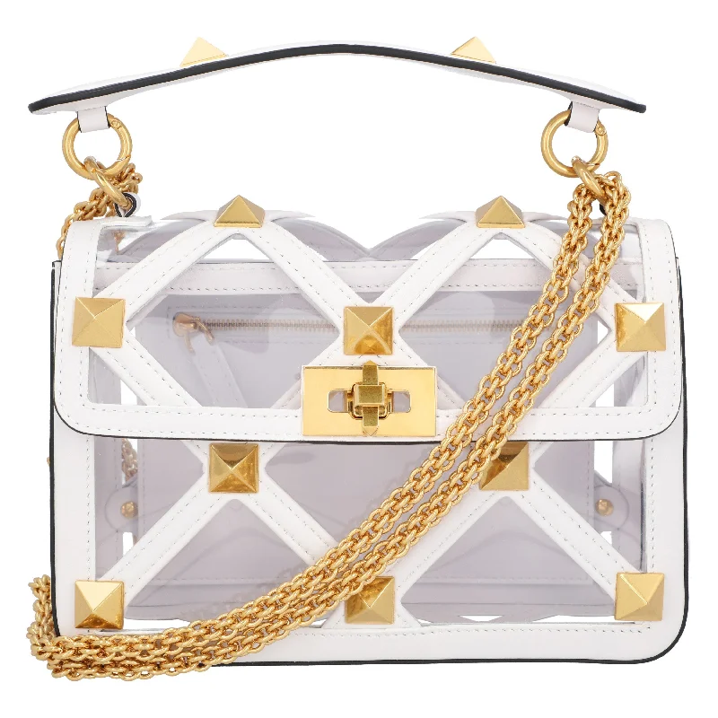 Women's Shoulder Bag with Adjustable Strap in Pink for ComfortValentino Roman Stud Bag Transparent