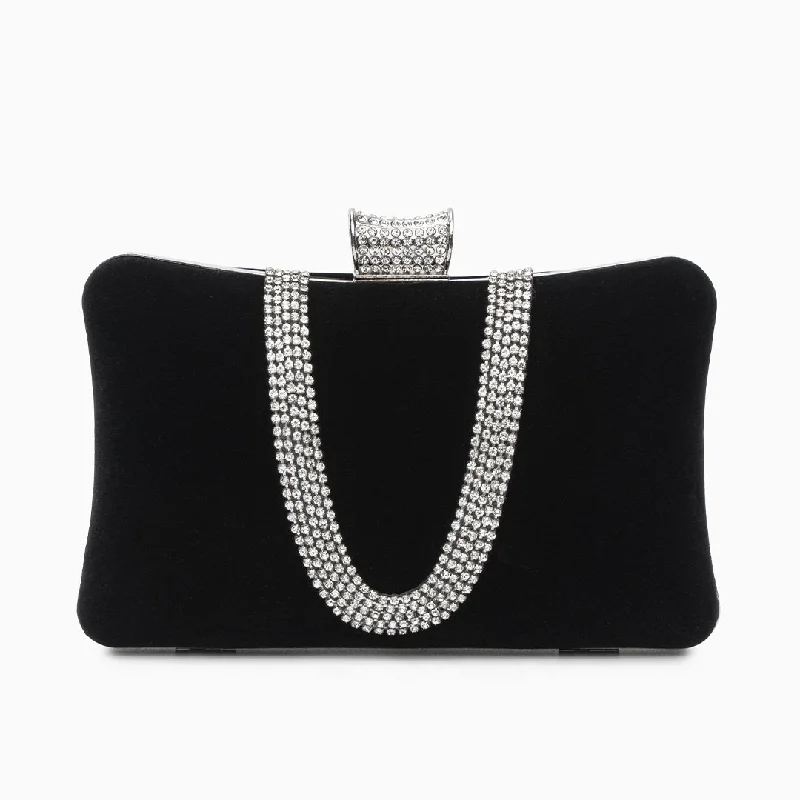 Women's Metallic Leather Clutch in Rose Gold for Valentine's DateVelvet Sparkles Clutch Bag