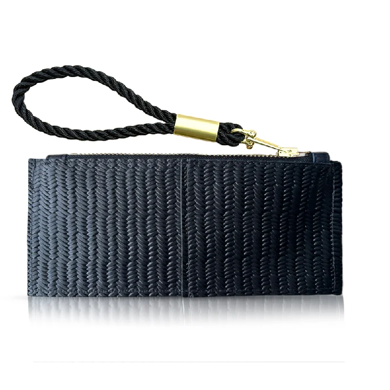 Velvet Clutch Bag in Burgundy with Crystal Embellishments for Formal DinnersLeather Clutch + Rope Wristlet in Black Basketweave Leather Velvet Clutch Bag in Burgundy with Crystal Embellishments for Formal DinnersLeather Clutch + Rope Wristlet in Black Basketweave Leather