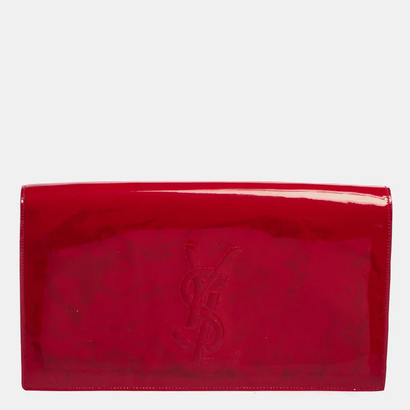 Bejeweled Clutch in Purple for Opera PerformancesYves Saint Laurent Patent Leather Belle De Jour Flap Clutch
