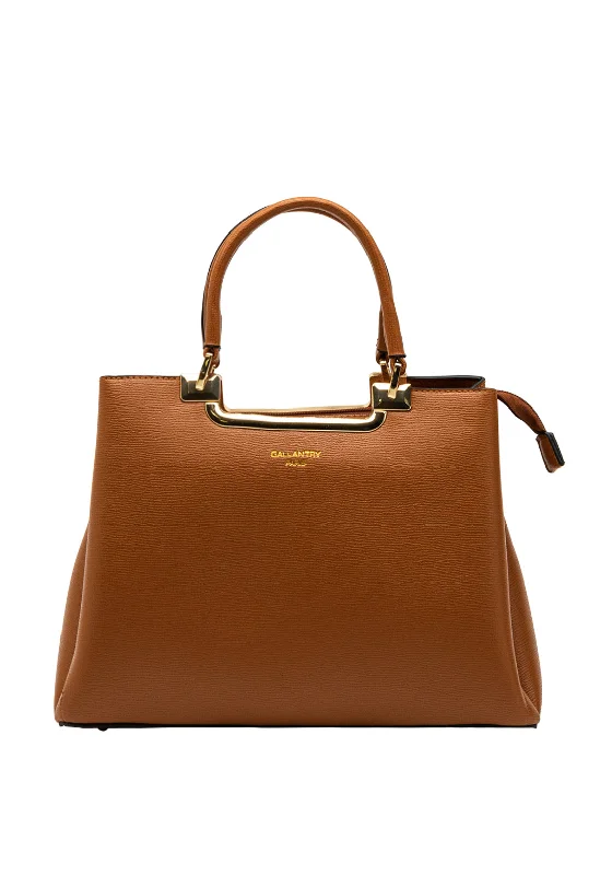 Pvc Shoulder Bag in Clear with Glitter for a Fun and Modern LookZen Collection Pebbled Faux Leather Shopper Bag, Brown