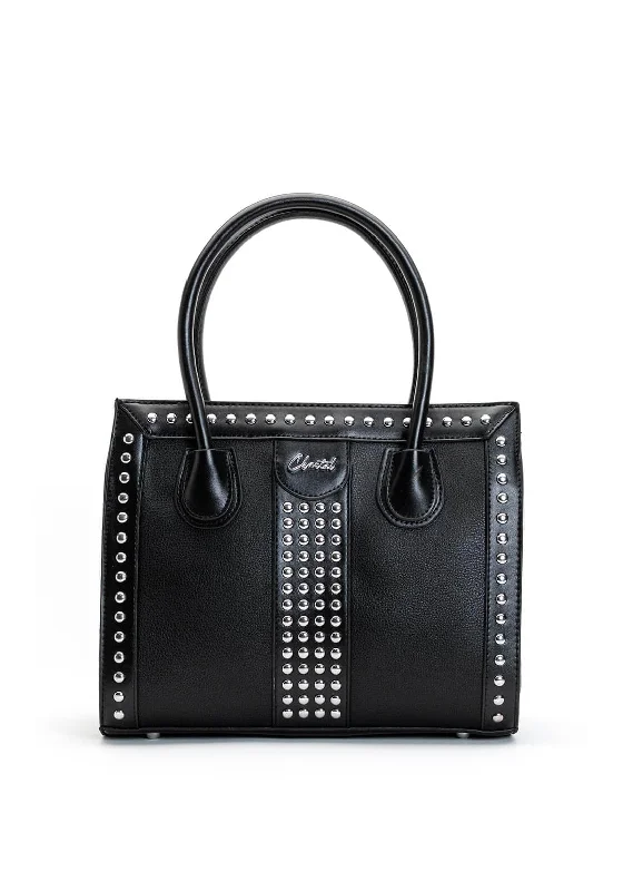 Suede Shoulder Bag in Pink with Tassel Accents for Casual OutingsZen Collection Studded Shoulder Bag, Black