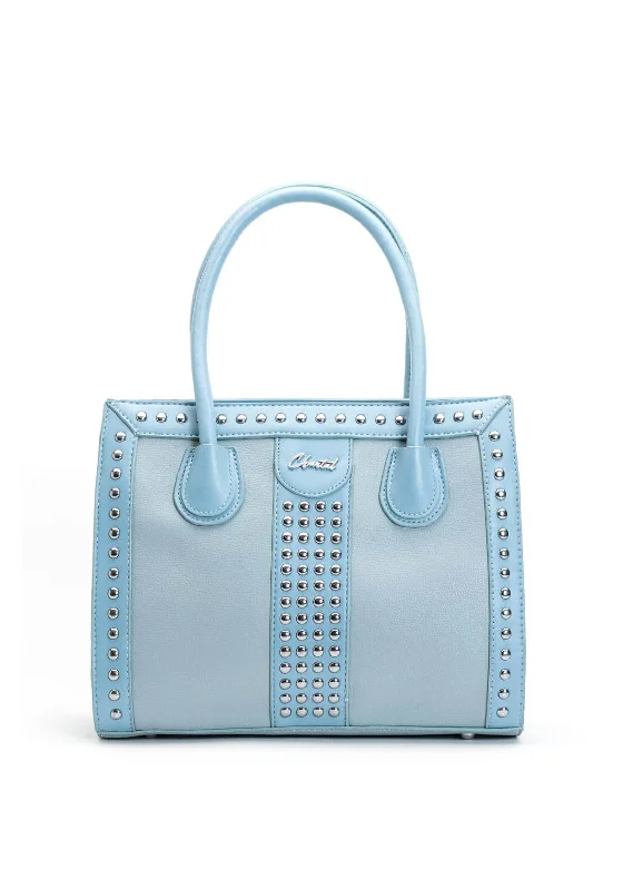 Suede Shoulder Bag in Pink with Tassel Accents for Casual OutingsZen Collection Studded Shoulder Bag, Blue