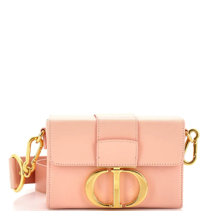 Women's Small Leather Crossbody Bag in Black with Gold Hardware for Evening Parties30 Montaigne Box Bag Leather