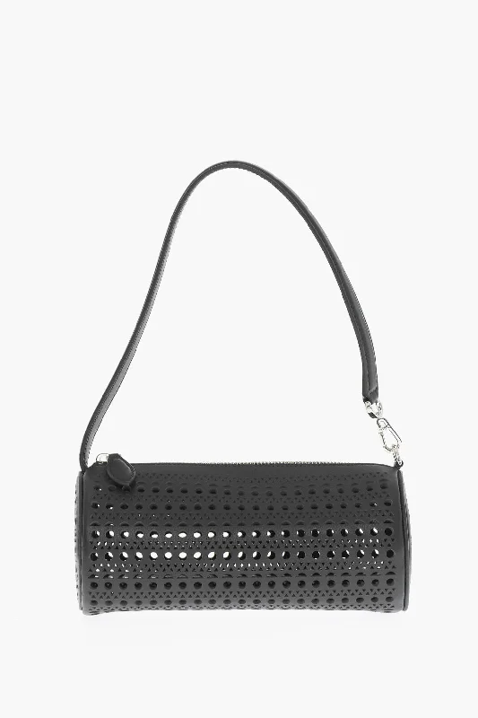 Printed Silk Shoulder Bag in Red for a Pop of ColorAlaia Perforated Leather Shoulder Bag