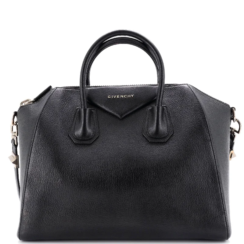 Vegan Leather Shoulder Bag in Gray for Ethical Fashion LoversAntigona Bag Leather Medium