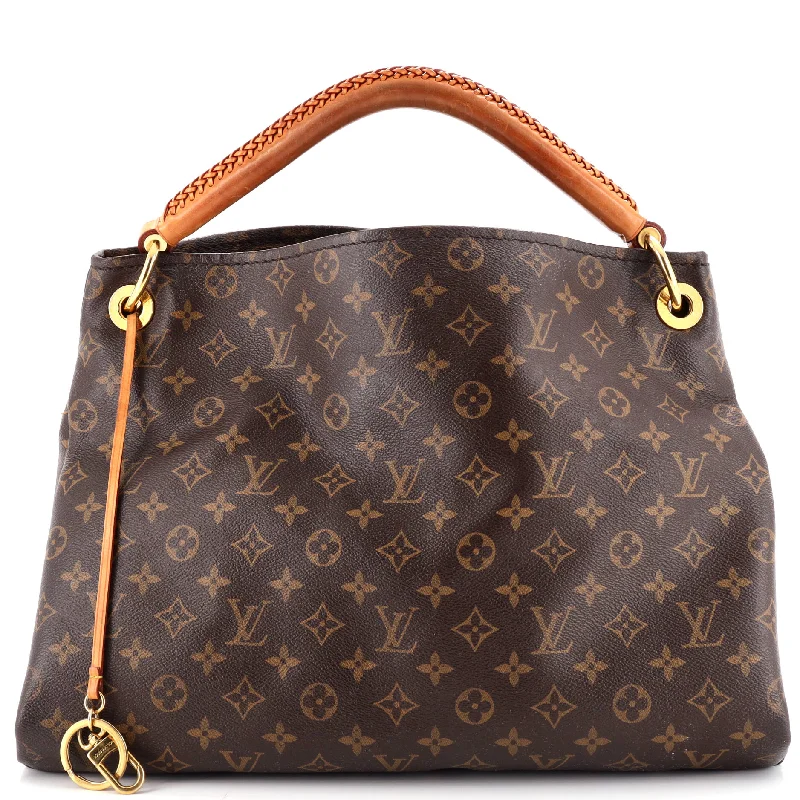 Shoulder Bag with Chain Strap in Silver for a Trendy AppearanceArtsy Handbag Monogram Canvas MM
