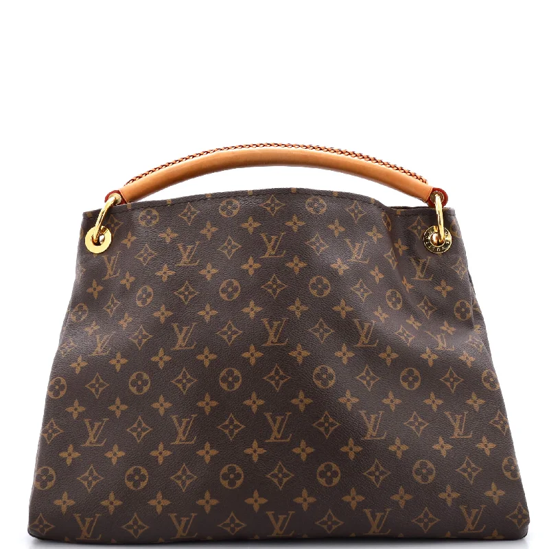 Vegan Leather Shoulder Bag in Gray for Ethical Fashion LoversArtsy Handbag Monogram Canvas MM