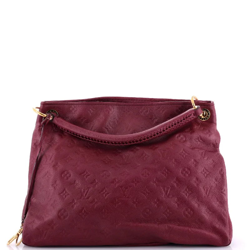 Embroidered Denim Shoulder Bag in Blue for a Vintage VibeArtsy Handbag Monogram Empreinte Leather MM