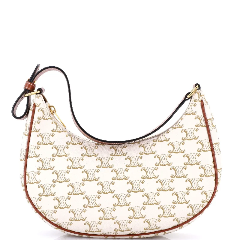 Metallic Shoulder Bag in Gold for Special OccasionsAva Bag Triomphe Coated Canvas