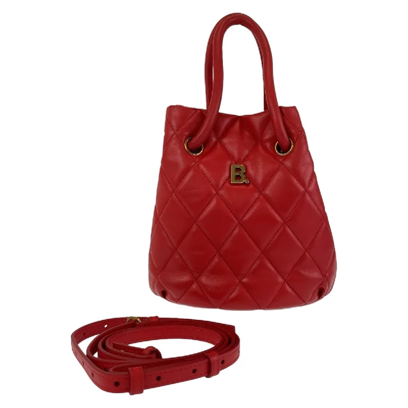 Embroidered Silk Crossbody Bag in Purple for Formal Events and WeddingsBalenciaga B Bucket Bag Red Leather 2way