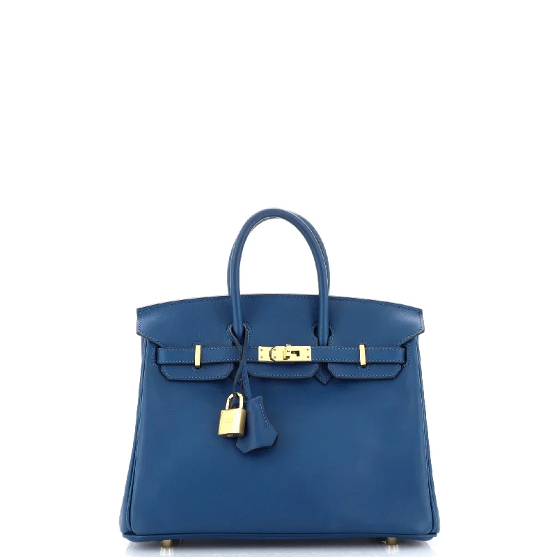 Women's Shoulder Bag with Adjustable Strap in Pink for ComfortBirkin Handbag Deep Blue Swift with Gold Hardware 25