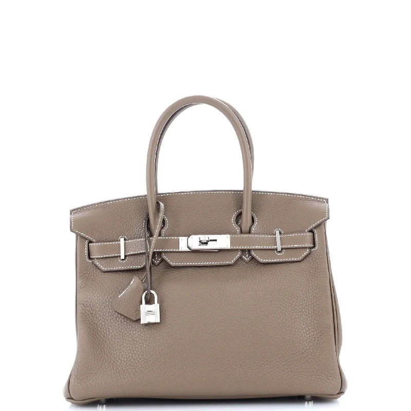 Crossbody Shoulder Bag in Black Leather with Gold Hardware for Night OutsBirkin Handbag Grey Clemence with Palladium Hardware 30