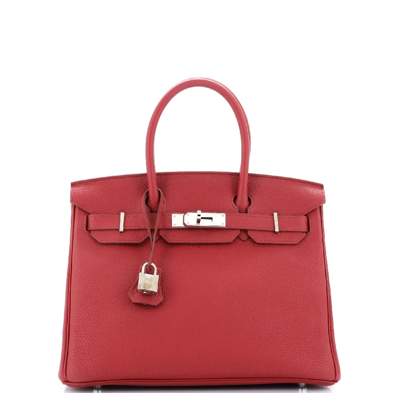 Shoulder Bag with Geometric Pattern in Multicolor for a Contemporary StyleBirkin Handbag Rubis Togo with Palladium Hardware 30