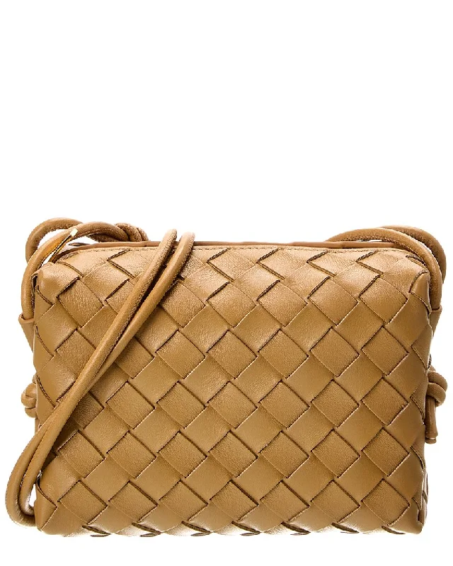 Women's Crossbody Bag with RFID - Blocking Pocket in Black for Safe TravelBottega Veneta Loop Mini Intrecciato Leather Camera Bag