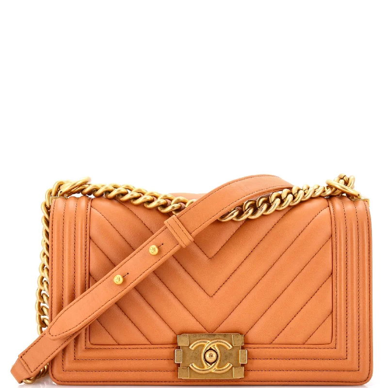 Printed Silk Shoulder Bag in Red for a Pop of ColorBoy Flap Bag Chevron Lambskin Old Medium