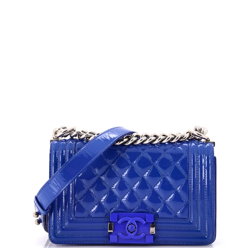 Hand - painted Canvas Crossbody Bag in Yellow for a Unique and Artistic LookBoy Flap Bag Quilted Plexiglass Patent Small