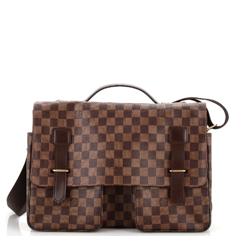 Straw Crossbody Bag in Natural Color for Beach Vacations and Summer DaysBroadway Bag Damier
