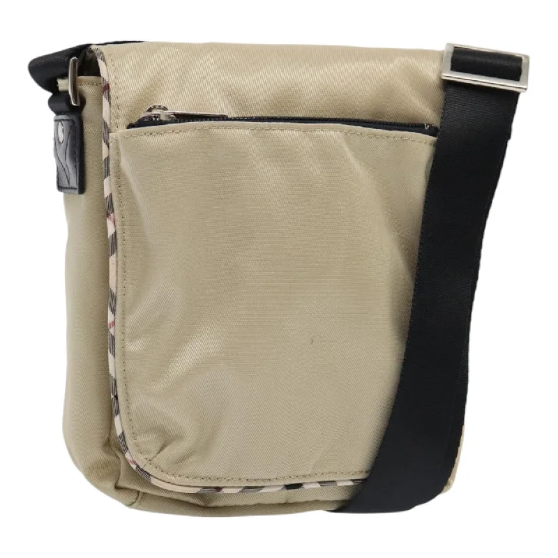 Women's Canvas Shoulder Bag in Navy with Striped Pattern for Beach TripsBurberry blue Label  Canvas Shoulder Bag (Pre-Owned)