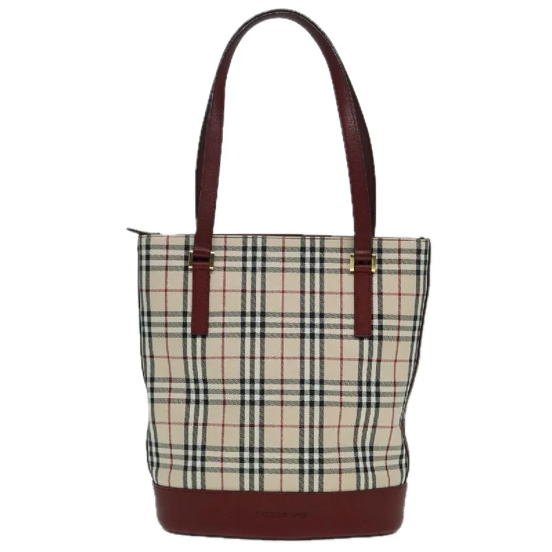 Canvas and Leather Combo Shoulder Bag in Tan for a Rustic LookBurberry Nova Check  Canvas Shoulder Bag (Pre-Owned)