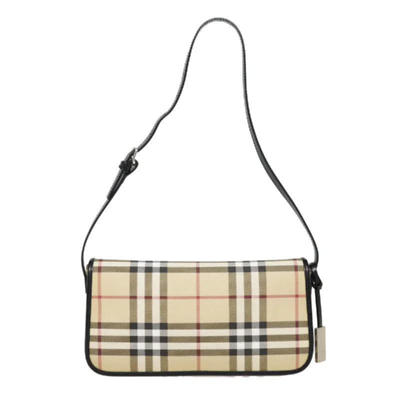 Canvas and Leather Combo Shoulder Bag in Tan for a Rustic LookBurberry Nova Check  Canvas Shoulder Bag (Pre-Owned)
