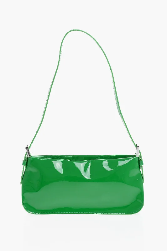Embroidered Denim Shoulder Bag in Blue for a Vintage VibeBy Far Patent Leather Dulce Rectangular Shoulder Bag