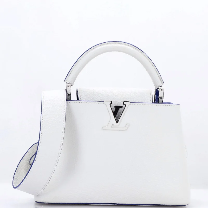 Pvc Shoulder Bag in Clear with Glitter for a Fun and Modern LookCapucines Bag Limited Edition Taurillion Leather with Monogram Flower Print Interior BB
