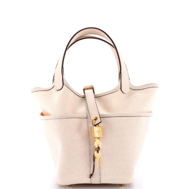 Shoulder Bag with Geometric Pattern in Multicolor for a Contemporary StyleCargo Picotin Lock Bag Canvas and Swift PM